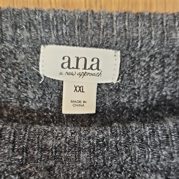 a.n.a Charcoal Sweater with Studded Accents - Picture 2 of 9
